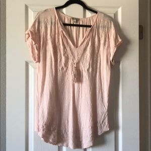 Blush pink lucky Brand top